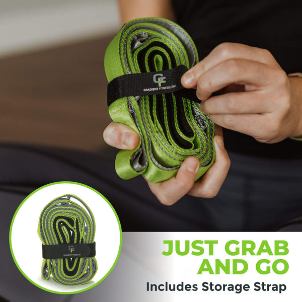 Gradient Fitness Stretching Strap for Physical Therapy, 12 Multi-Loop Stretch Strap 1" W x 8' L, Neoprene Handles, Physical Therapy Equipment,