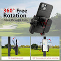 Industrial-Strength Magnetic Phone Holder for Golf Carts - 360° Adjustable | Quick Release, Secures iPhone 15 Pro/Samsung S24 Ultra on EZGO/Club