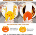 Smilepowo 5 Pack Scrub Sponge, Dual-Sided Temperature Controlled Kitchen Sponge for Dishes, Frog Bulk Sponges Household Cleaning