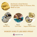 Bee's Wrap Vegan Beeswax Wraps for Bread - Beeswax Bread Wrap for Sourdough & Bread Storage - Made in USA Reusable Natural Food Wrap - Meadow