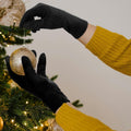 Achiou Winter Gloves Women, Touchscreen Lightweight Gloves, Warm Fleece Small Black