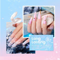 Beetles Pearl Gel Nail Polish Set, 6 Colors White Pink Blue Soak Off UV Gel | Pearl Shimmer Shades with Mermaid Tones & Swirl Effects For DIY Nail