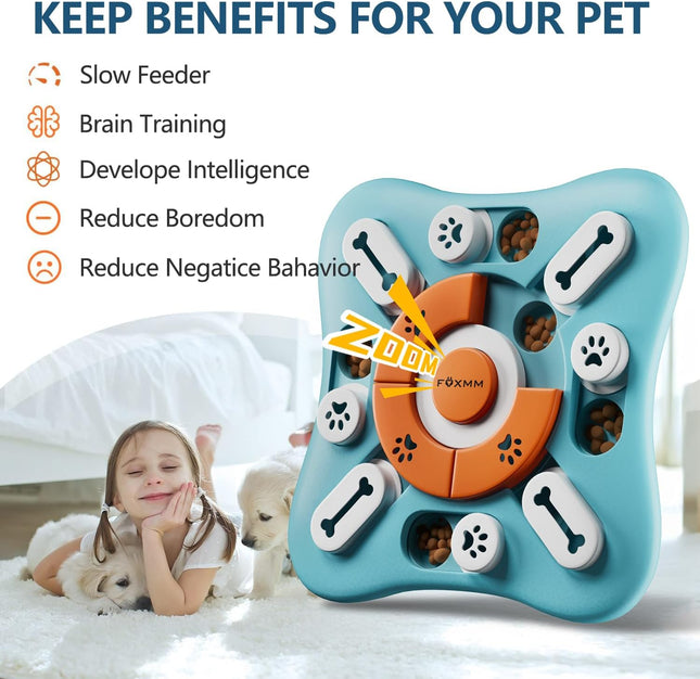 Interactive Dog Treat Puzzle Toys for IQ Training & Mental Stimulating,Fun Slow 
