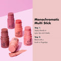 e.l.f. Monochromatic Multi Stick, Travel-Sized Luxuriously Creamy & Blendable Color, For Eyes, Lips & Cheeks, Vegan & Cruelty-Free, Dazzling