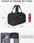 BAGSMART Travel Toiletry Bag, Lightweight Large Wide-open Travel Bag for Women, Puffy Cosmetic Makeup Bag Organizer with Handle for