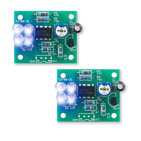 YYSOLDER 2pcs Flashing LED Adjustable Speed Soldering Practice Kit Teenage Engineering Electronic Kits for Adults
