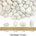 YISZM 5lbs White River Rocks, 1-2 Inch Natural Pebbles for Indoor Plants, High Polished Decorative Stones Vase Filler Fish Tank Aquariums