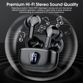 Wireless Earbuds, Bluetooth 5.4 Headphones Hifi Stereo, Bluetooth Earbuds with ENC Noise Cancelling Mic, IP7 Waterproof in Ear Earphones, 48H, LED