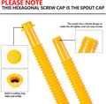 Gas Can Spout Replacement Kit, Gas Can Nozzle Replacement (2 Kit-Yellow) All gaskets are installed and ready to use upon receipt. For 1/2/5/10