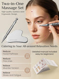 Rena Chris Stainless Steel Gua Sha and Acupuncture Pen, Manual Reflexology Tools for Muscle Tension and Pain Relief, Acupressure Pen and Gua Sha