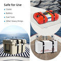 1" x 4ft Battery Tie Down Straps for Boats,Battery Hold Down with Cam Buckle,Stainless Steel Bracket and SS Screws Used for Cooler,Battery