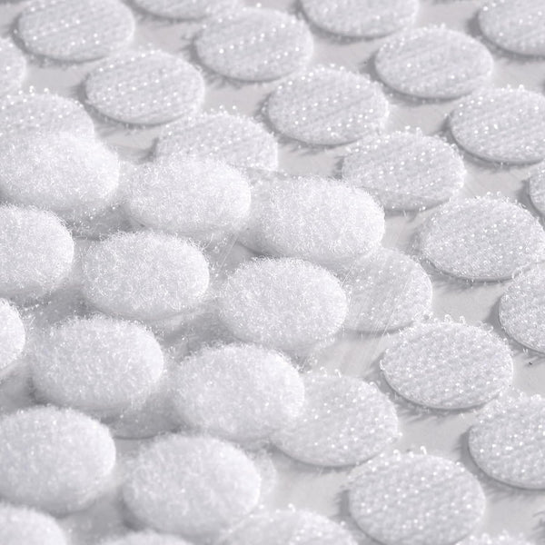 JUMINIZ 1000 Pcs (500 Pairs) 0.59inch Diameter Hook and Loop Fastener Self Adhesive Round Circle Sticky Sticker Dots for Arts and Crafts School