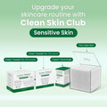 Clean Skin Club Clean² Sensitive Skin Face Pads – Ultra-Soft 100% Organic Cotton, Fragrance-Free & Lint-Free Makeup Remover & Toner, Dermatologist