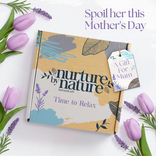 Nurture by Nature RELAX & CALM Spa Kit - Mothers Day Gifts - Spa Gift Baskets fo