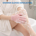 8 PCS ROTOPATA Deep Exfoliating Gloves Mitt with Hanging Loop for Shower, Spa, Body Scrubs, Dead Skin Cell Remover Bathing Accessories