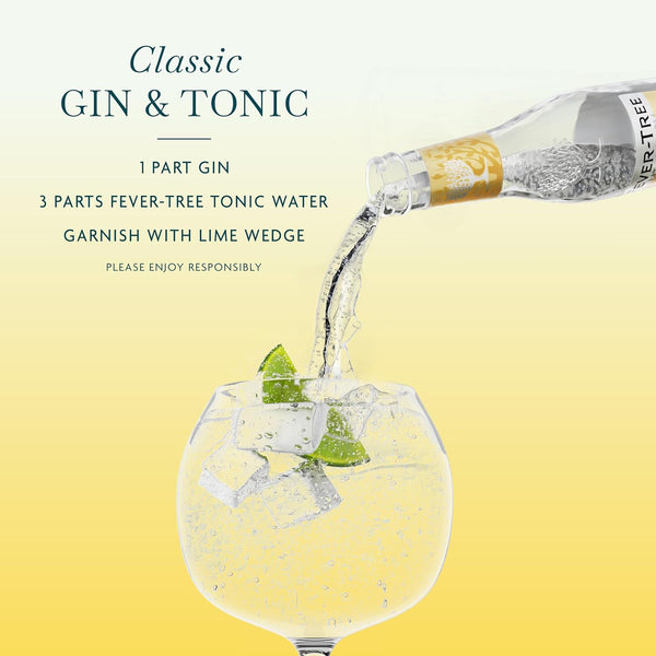 Fever-Tree Indian Tonic Water - Premium Quality Mixer - Refreshing Beverage for Cocktails & Mocktails. Naturally Sourced Ingredients, No