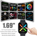 Smart Watch for Men Women Compatible with iPhone Samsung Android Phone 1.83 inch Full Touch Screen IP68 Waterproof Bluetooh Fitness Tracker Heart