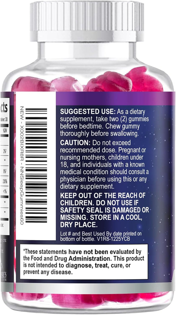 Sleep Gummy 8Mg Melatonin - Extra Strength Sleep Support with 20Mg Passiflora, Natural Sleeping Gummies for Adults, Vegan & Non-Gmo, Melatonin