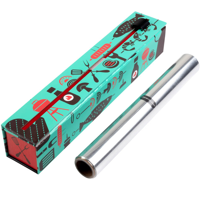 Chicwrap BBQ Tools Refillable Foil Dispenser - Includes 12"X 30' Roll of Profess
