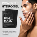 JAXON LANE BRO MASK Premium Korean Face Mask for Men (4 x 1 Pack) - Anti Aging Sheet Masks w/Hydrogel, Vitamin C, Hydrolyzed Collagen, &