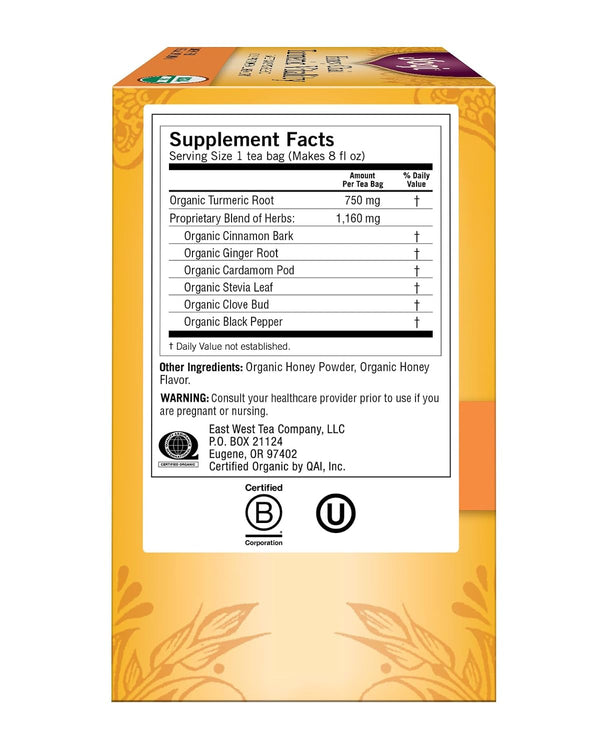 Yogi Tea, Honey Chai Turmeric Vitality, 16 ct Honey Chai Turmeric Vitality 16 Count (Pack of 1)