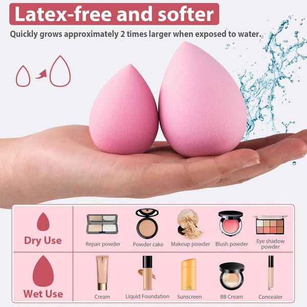 Makeup Brush Set, 42Pcs Makeup Tool Set Premium Synthetic Foundation Powder Concealers Eye Shadows Blush Makeup Brushes Kit with Makeup Sponge,