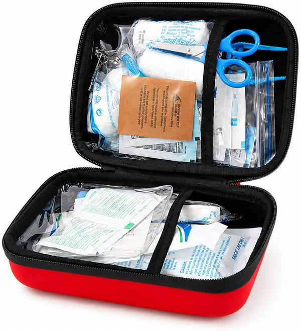 Breakwater Supply™ First Aid Kit for Car, Home, Office, Travel, Dorm, Businesses, 101 Piece HSA FSA Household & AirBNB Essentials Medical Kit &