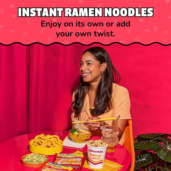 Maruchan Ramen Noodle Soup, Roast Beef Flavor – Japanese-Style Instant Noodles, Quick & Easy Meal for Kids, Students and Busy Families – 3 Oz. (24