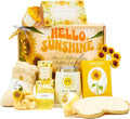 Sunflower Gifts for Women, Sending Sunshine Gift Basket, Get Well Soon for Sick Friend, Feel Better Care Package after Surgery Recovery, Thinking
