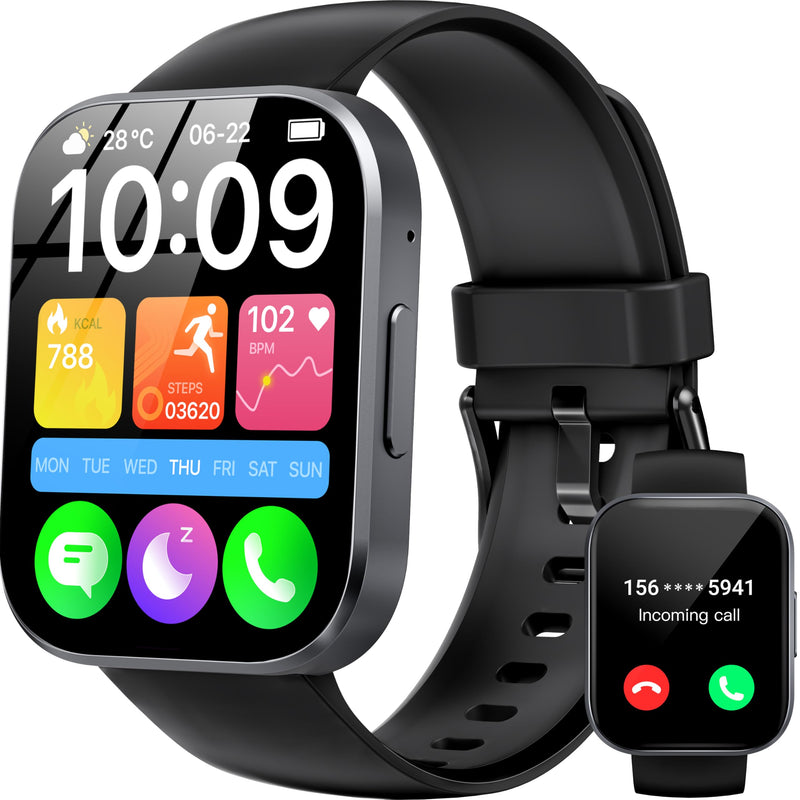 OUKITEL Smart Watch(Answer/Make Call), 1.91" HD Smart Watches for Women Men, Fitness Tracker with Heart Rate Sleep Spo2 Monitor, IP68 Waterproof,