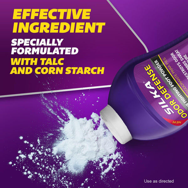 SILKA Odor Fighting Foot Powder & Shoe Deodorizer, 6 Oz 6 OUNCE (PACK OF 1)