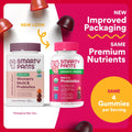 Smartypants Organic Women'S Multivitamin Gummies: Biotin, Probiotics, Methylfolate, Omega 3 (ALA), Vitamin D3, C, Vitamin B12, B6, A, K & Zinc,
