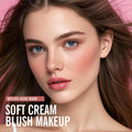 KIMUSE Soft Cream Blush Makeup, Liquid Blush for Cheeks, Weightless, Long-Wearing, Smudge Proof, Natural-Looking, Dewy Finish
