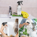 Spray Bottles 2-Pack, 10 Oz, Mist & Stream, Heavy Duty Spraying Empty Water Sprayer Bottle, BPA Free Plastic Refillable Containers for Cleaning