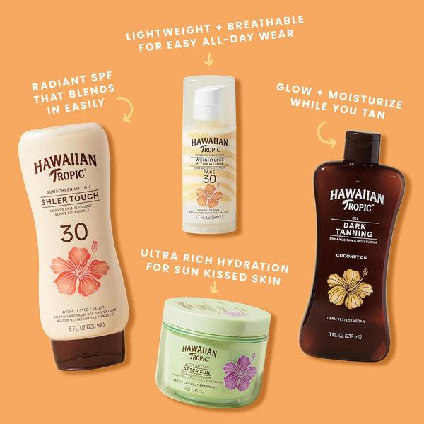 Hawaiian Tropic Island Tanning Lotion, SPF 4, Twin Pack 8 Ounce (Pack of 2)