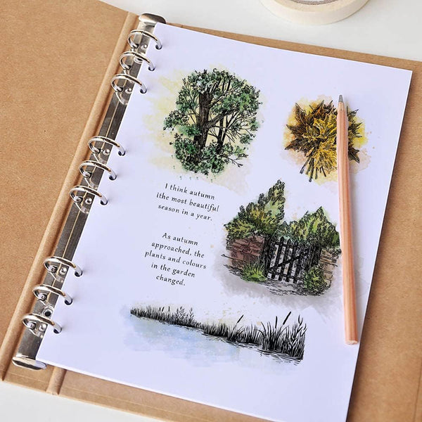 Threetols Autumn Tree Background Clear Stamps for Card Making Scrapbooking and Sentiment Words Transparent Silicone Stamps Photo Album Decor