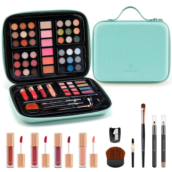 Color Nymph Beginner Makeup Kits Gift for Teens, Makeup Palettes with Reusable Handbag Includes 36 Colors Eyeshadow Blushes Bronzer Highlighter 4