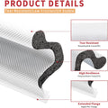 26 Feet Long Reach Door Weather Stripping Door Seal Strip, New Upgraded V-Shaped Replacement Kerf Weather Stripping for Door Frame Door