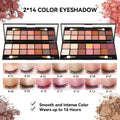 KARUIZI All in One Makeup Gift Set for Women Full Kit for2x14-color eyeshadow palettes,5xlipgloss sets,mascara,eyeliner,eyebrowpowder,eyebrow