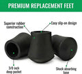 Trivet Rubber Feet Replacement 8 Pack for Metal Trivets, Slip-on Design | Protects Surfaces from Scratches, Pegs Fit Virginia Metalcrafters,