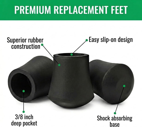 Trivet Rubber Feet Replacement 8 Pack for Metal Trivets, Slip-on Design | Protects Surfaces from Scratches, Pegs Fit Virginia Metalcrafters,