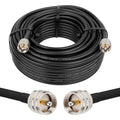 MOOKEERF RG8x Coaxial Cable 100ft,CB Coax Cable 50 Ohm,UHF PL259 Male to Male Low Loss CB Antenna Extension for HAM Radio,VHF Radio,SWR