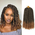 Passion Twist Hair 12 Inch 8 Packs Passion Twist Braiding Hair Water Wave Crochet Hair Extensions Bohemian Braids Passion Twist Crochet Hair Ombre
