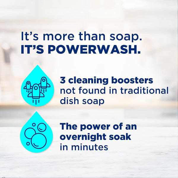 Dawn Powerwash Dish Soap Spray + 3 Dishwashing Liquid Refills Lemon, 4*16oz | Instantly breaks down 99% of residue. No water needed. Overnight
