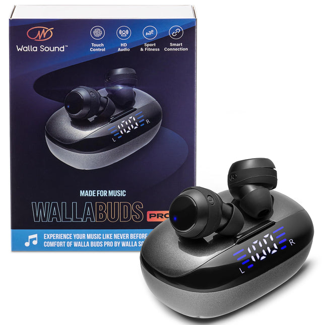 Earbuds with Mic - Bluetooth 5.3 Headphones True Wireless IPX5 Waterproof Buds with Charging Case 50H Battery & Crystal 