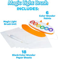 Crayola Color Wonder Magic Light Brush, Mess Free Painting Station for Kids, Gift for Kids, Learning Toddler Activity Toy, Ages 3+ 25 Piece Set