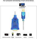 DTECH 10 Feet USB 2.0 to RS232 DB9 Serial Port Adapter Cable with FTDI Chipset Supports Windows 11 10 8 7 and Mac Linux