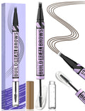 iMethod Eyebrow Pen and Eyebrow Gel - Eyebrow Pencils for Women with 4-Fork-Tip & Brow Gel Clear, Magical 2-in-1 Dual-Ended Brow Pen for