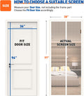 MAGZO Magnetic Screen Door Fit Door Size 36 X 96 Inch, Screen Size 38" X 97" Strong Magnet Door Mesh with Reinforced Hook & Loop for Patio,