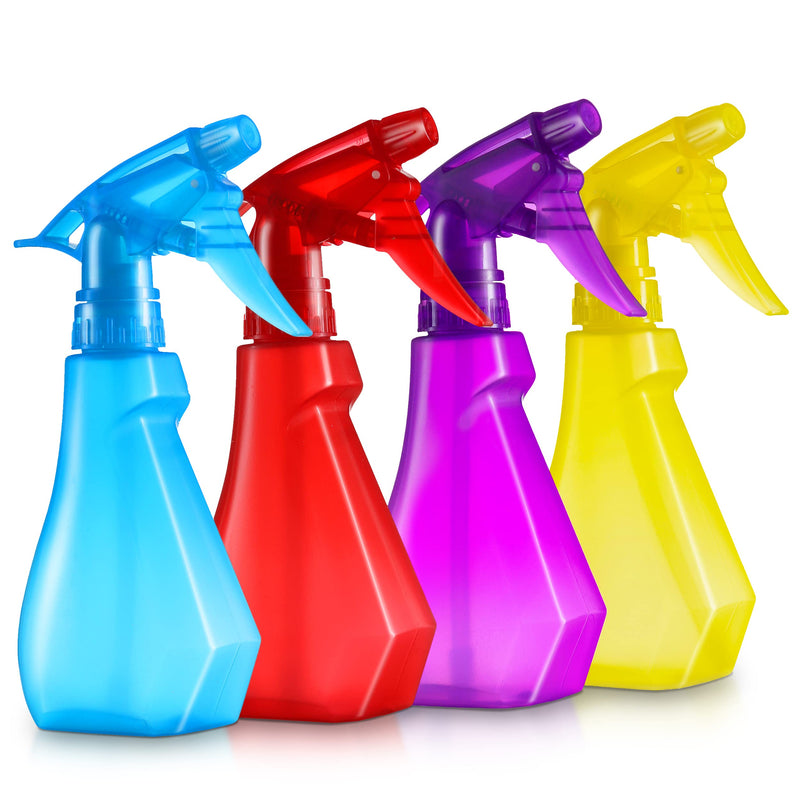 DilaBee 8oz 4-Pack Empty Spray Bottles for Cleaning Heavy Duty, Small Spray Bottle for Hair, Plant Mister, Squirt Bottle for Cats, Spritzer